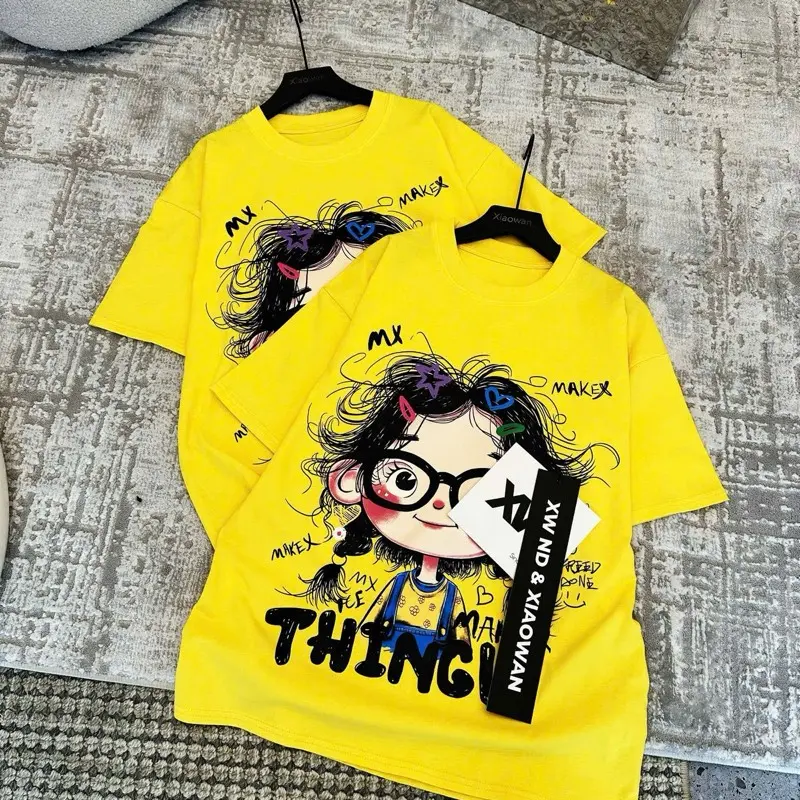 [NEW COLECTION 2025 THIENANCLOSET] Áo Phông Cô Gái Vàng In 2 Mặt ( Chất Cotton 2 chiều Freesize)
