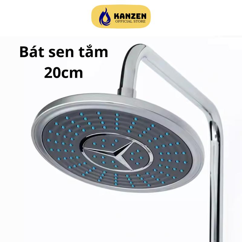 Bát sen tắm nóng lạnh đứng bát sen Mẹc nhựa ABS siêu bền mạ crom cao cấp QMS - TS046 1