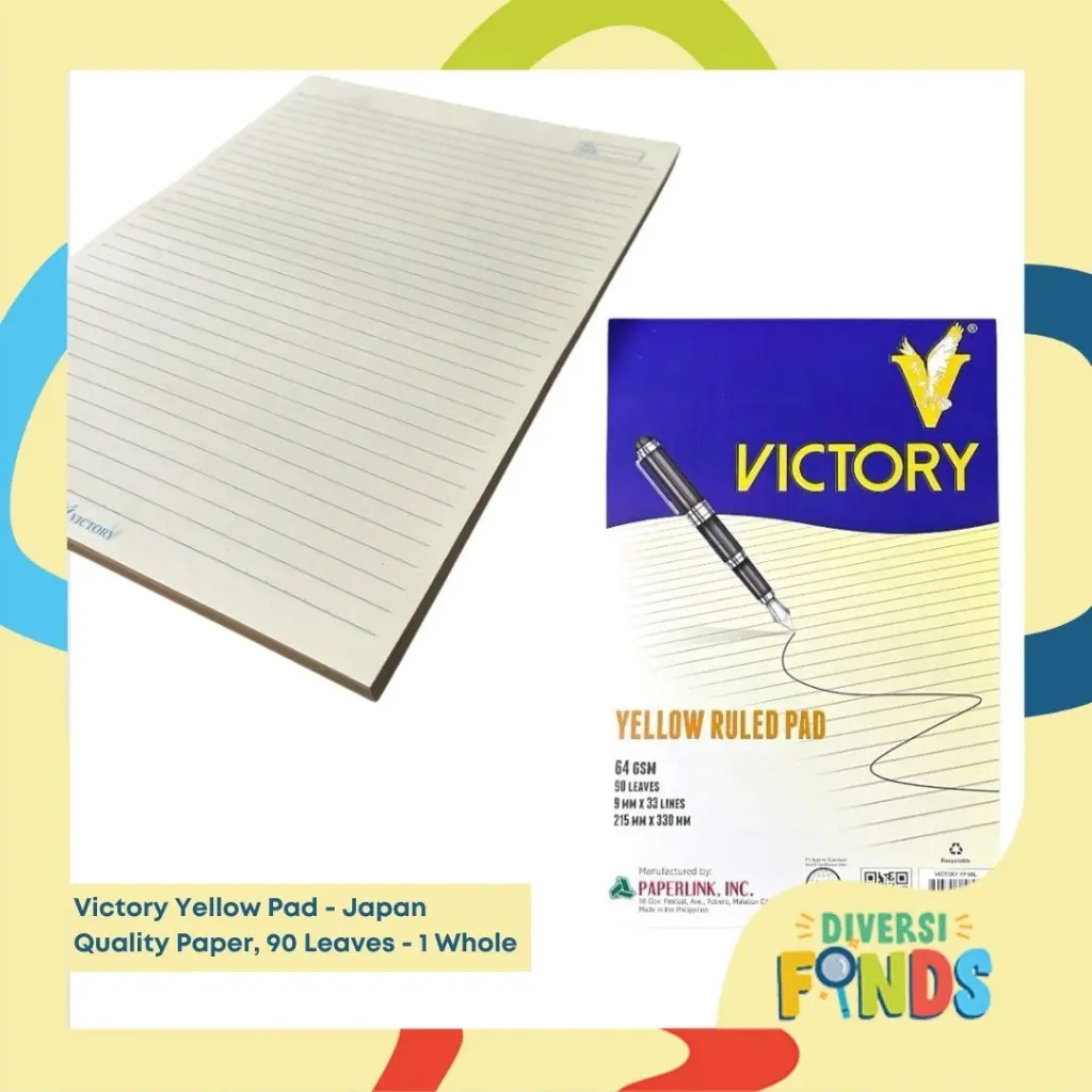 1Pad Victory Yellow pad - 60 gsm thick - 90 lvs - TikTok Shop Philippines