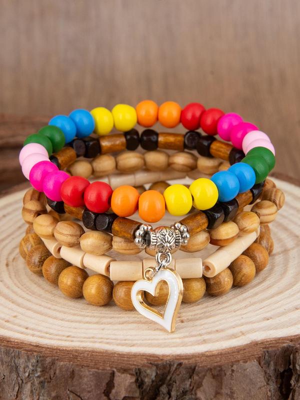 Boho Style Elastic Adjustable Beaded Bracelet, Gifts for Her, Fashionable Jewelry for Women & Men, Trendy All-match & Exquisite Jewelry 1