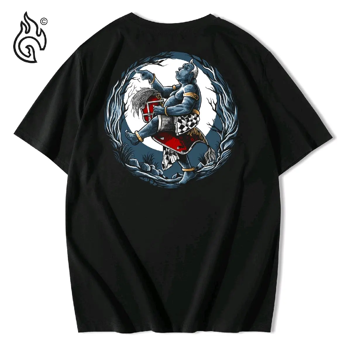 Kaos Budaya Semar Njaran Voltuz Original Hitam  Katun Digital Custom Nyaman Pria Combed Keren Polos