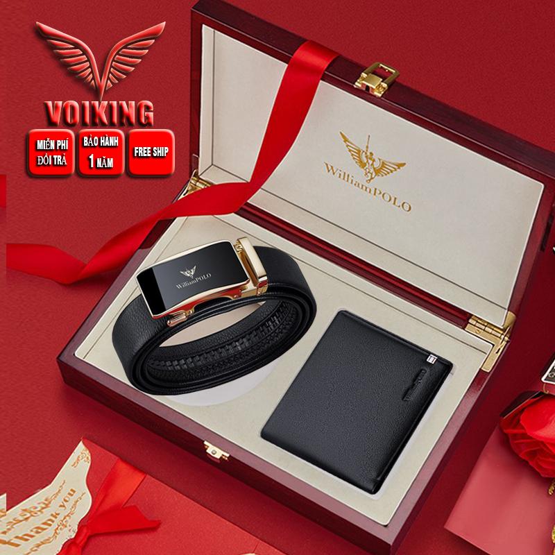 Combo ví thắt lưng hàng hiệu Williampolo Full túi xách + hộp gỗ cao cấp V16