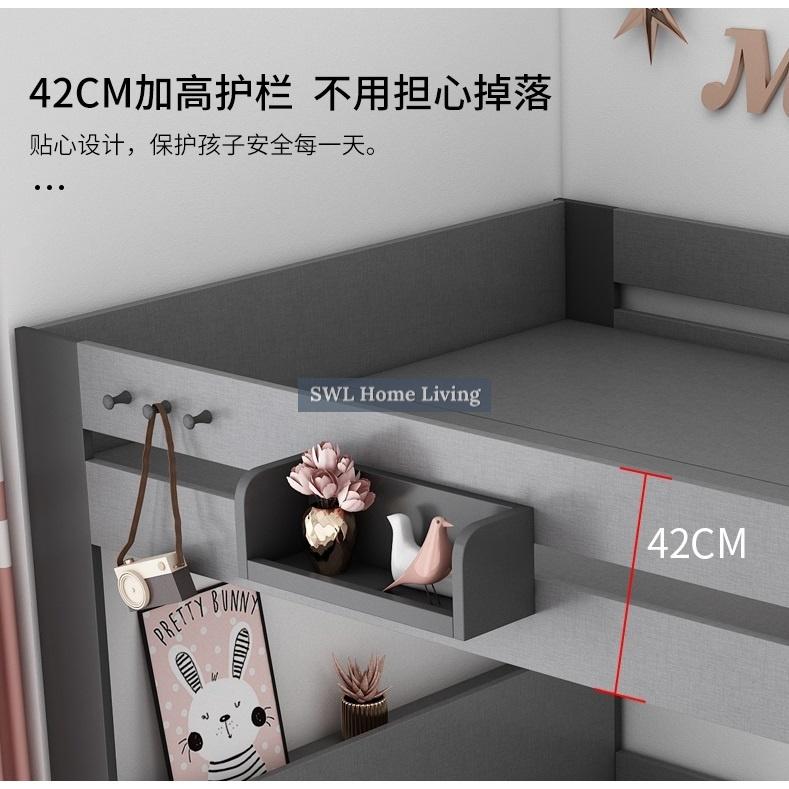 Lu Modern Double Decker Bunk Bed For Kids Adults Queen Bunk Bed With Drawer Mattress Set High Quality Wood Structure 3