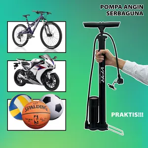Pompa Sepeda VPR HIGH PRESSURE/Pompa Angin Ban Sepeda Murah Motor Mobil Tabung Meter Black POMPA MANUAL