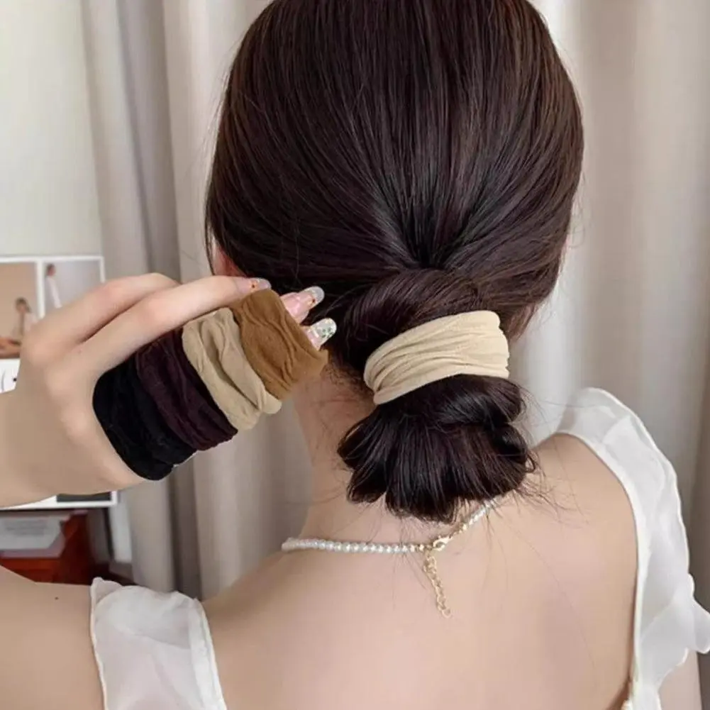 Ultra Wide Elastic Headband, Seamless Design, Exquisite Hair Accessories, Non Damaging Rubber Bands For Hair, Suitable For High Ponytails,