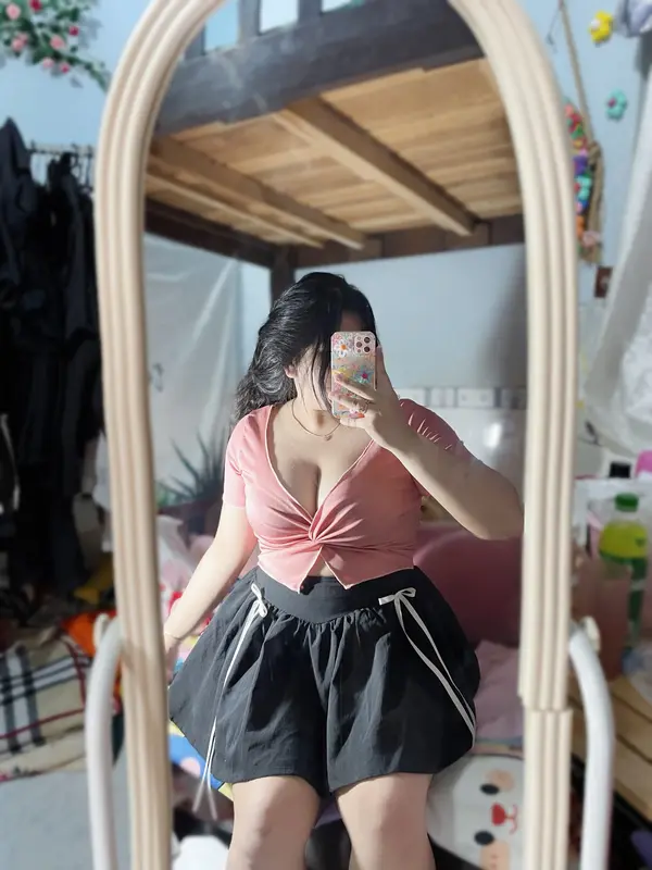 Áo kiểu xoắn giữa ngực xẻ tà nữ bigsize 7
