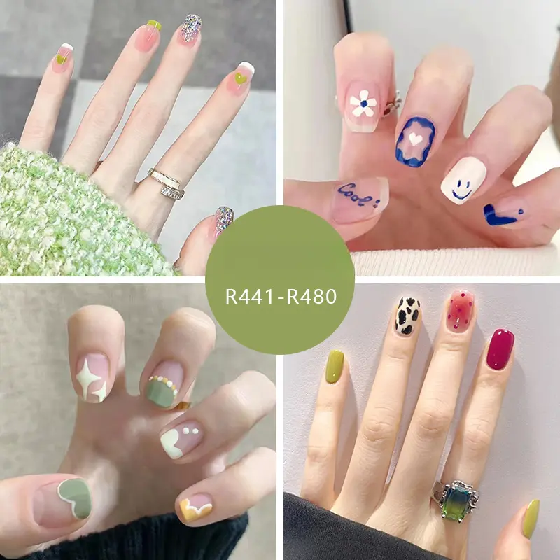 Hình dán móng tay có thể đeo được, thành phẩm nhẹ, sang trọng, không thấm nước, chất lượng tốt, mới và sảng khoái