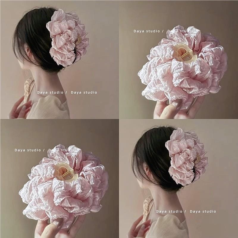 (Kẹp dọc 13cm) Kẹp tóc nơ bong bóng SIZE VỪA bồng bềnh xinh xắn, màu pastel ngọt ngào, đáng yêu Women