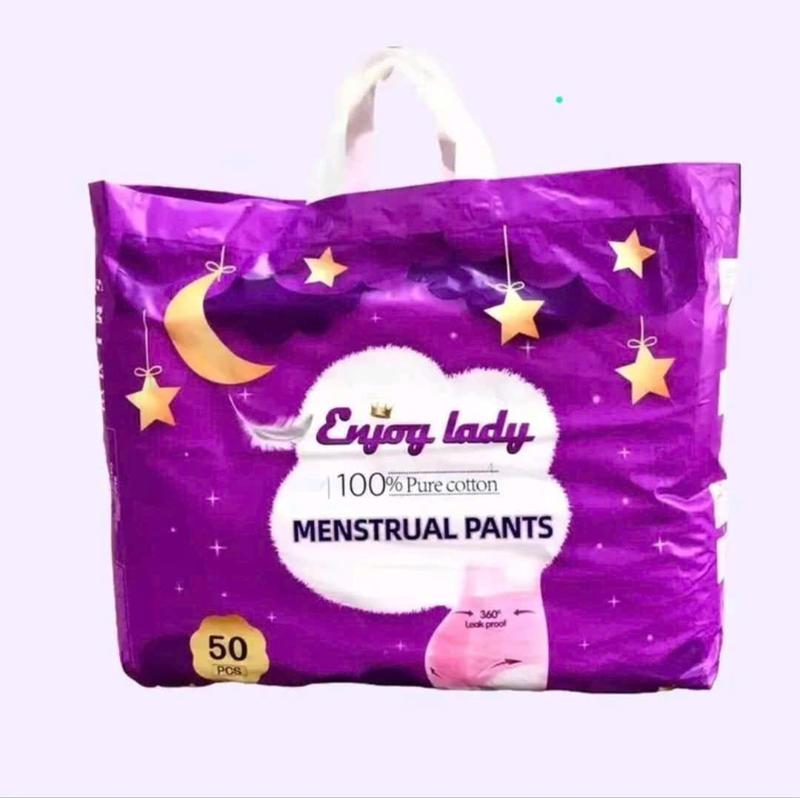 Băng vệ sinh dạng quần Enjoy lady Một bịch 50 miếng 100% Pure Cotton.( Từ 36 kg đến 75kg )