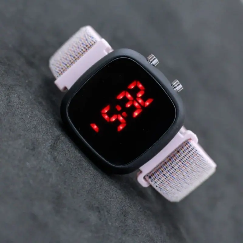 Gritta Oval | Free Box | Jam Tangan LED | Tali Nylon Kanvas
