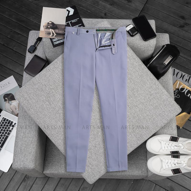 Quần Âu Nam Menswear phom flim giá rẻ đi học đi lm OK - Pants Có Túi Đen thông thường thanh lịch quần dài thanh lịch to & cao tối giản thường quana unam