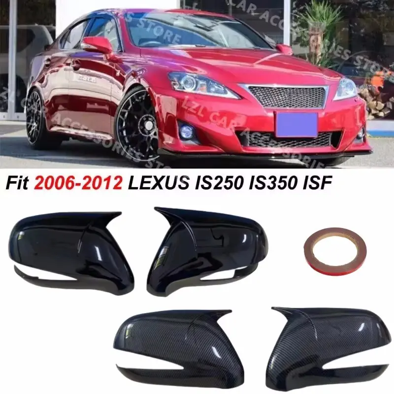 Pair LHD Rearview Mirror Cover For Lexus IS250 IS300 IS350 2006-2012 ES250 RX350 Side Reversing Mirror Cap Rear View Mirror Trim