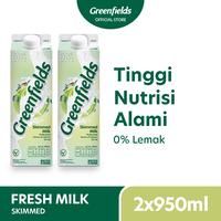 Gambar [Twinpack] Susu Segar Greenfields - Fresh Milk Skimmed 950ml x 2pcs dari Greenfields Indonesia Kota Administrasi Jakarta Barat 1 Tokopedia