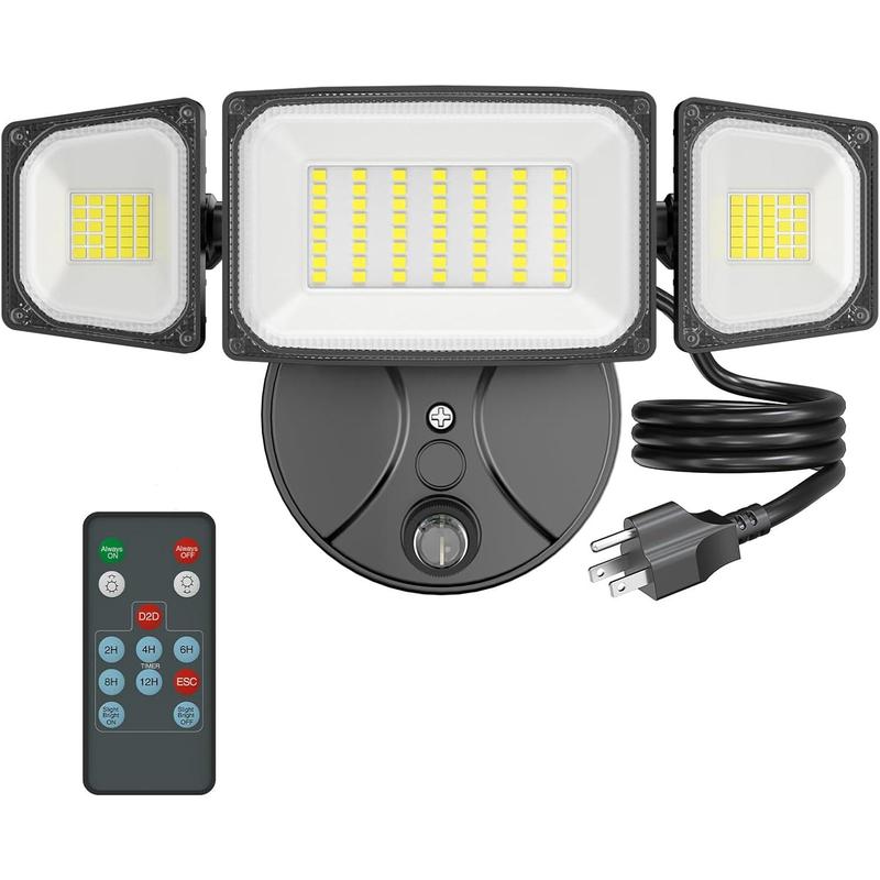 Onforu Dusk to Dawn Outdoor Lighting,60W Plug in LED Flood Lights,Black ...
