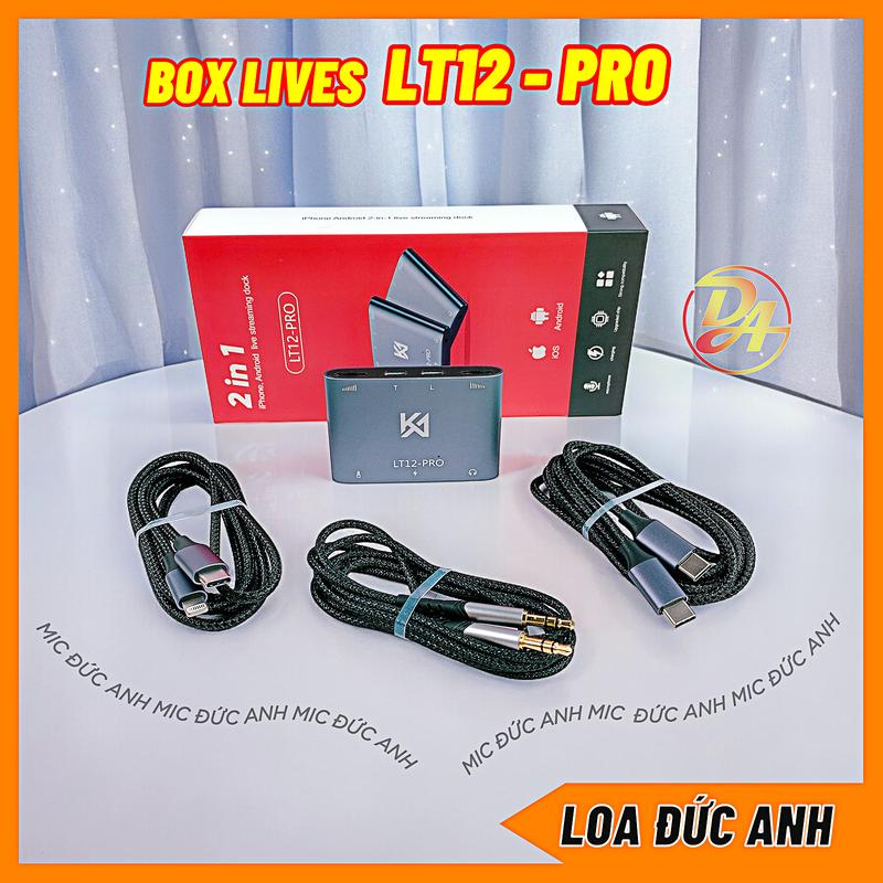 Box Stereo LT12 Pro Logo KA Chinh Hang Livestream Đa Năng Có Đàm Thoại 2 Chiều Sạc và Live Đồng Thời Cho Android và IP Phụ Kiện Loa Đức Anh