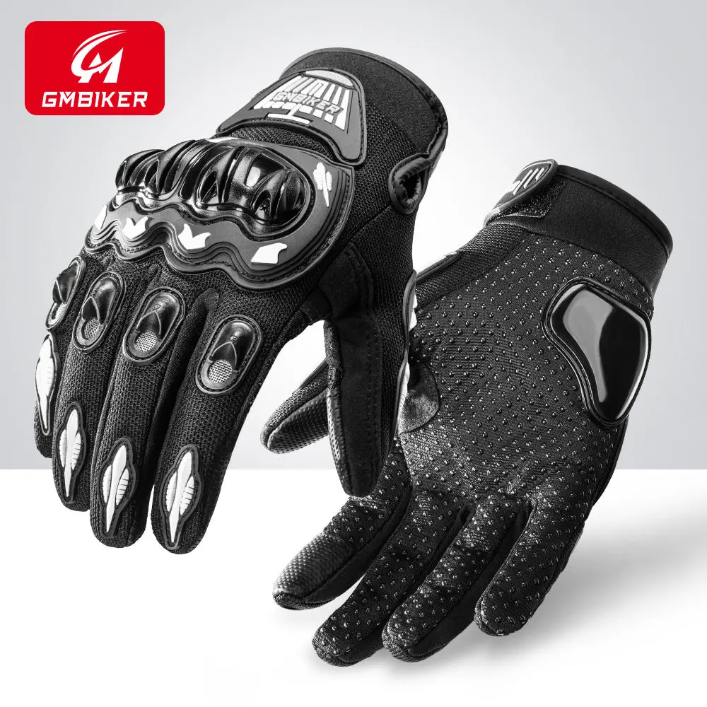 Motorbike Gloves Breathable Protective Touch Screen Summer Electric Car Cycling Motorcycle Riding Equipment Full Finger Four Seasons Thin
