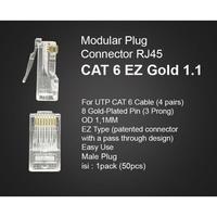 Gambar RJ45 Connector Cat 6 Vascolink EZ Gold - 1 pack Isi 50pcs - PUTIH dari Multi Komputer Kota Administrasi Jakarta Barat 3 Tokopedia