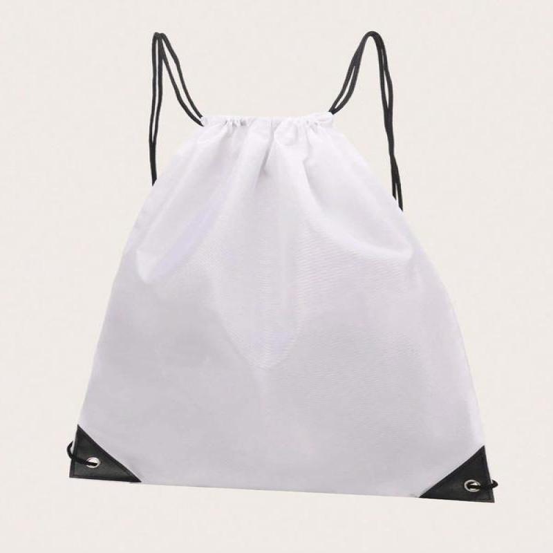 Simple Plain Drawstring Backpack, Casual Nylon Waterproof Sports Book Bag for Travel Fitness Swimming Work Business Trip, Unisex Beach Bag, School Supplies, Gym Bag 5