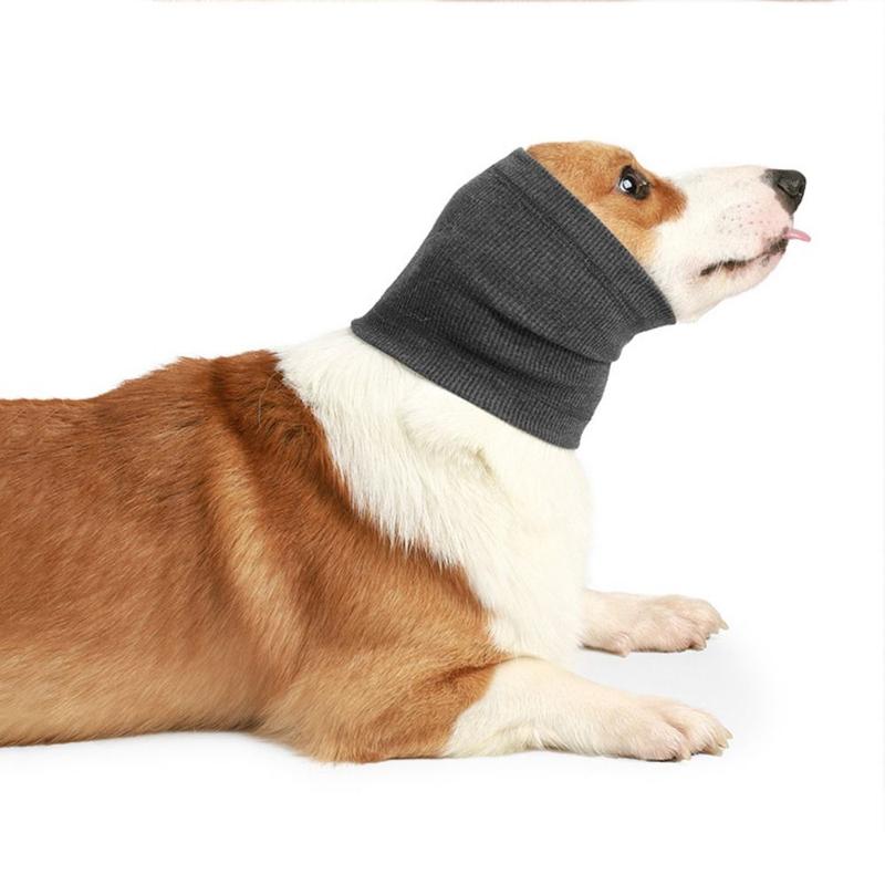 Product Introduction of Dog Protective Ear Muff Noise-Proof Dog Grooming Earmuffs Elastic Windproof Dog Head Sleeve Soft Breathable Dog Soothing Head Cover Outdoor 10