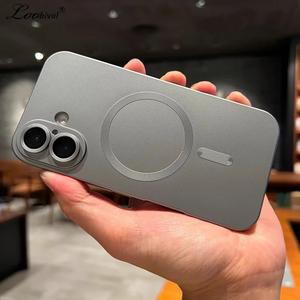 Matte Magsafe Soft Silicone Case for iPhone 16 15 14 13 Pro Max Plus 12 11 X Xr Xs Case Magnetic Casing Solid Color Shockproof Cute TPU Cover