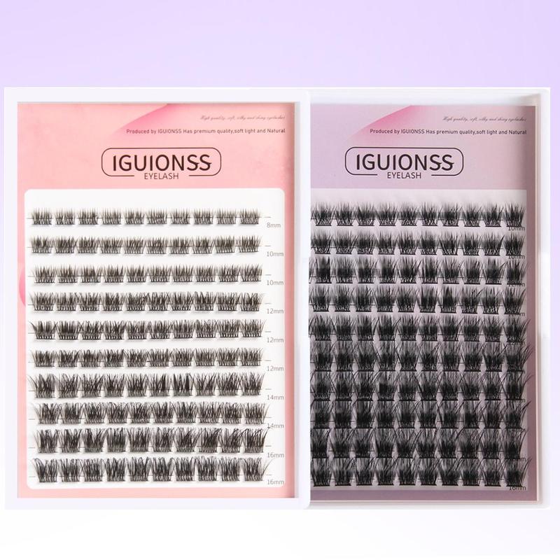 Mixed Length Individual False Eyelashes, 2 Boxes Natural Look Eyelash Extensions, Self Grafting Curl Eyelash Clusters, Eye Makeup Tools For Women 0
