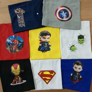 PAKET 6 PCS PAKAIAN KAOS ANAK SUPER HERO FASHION