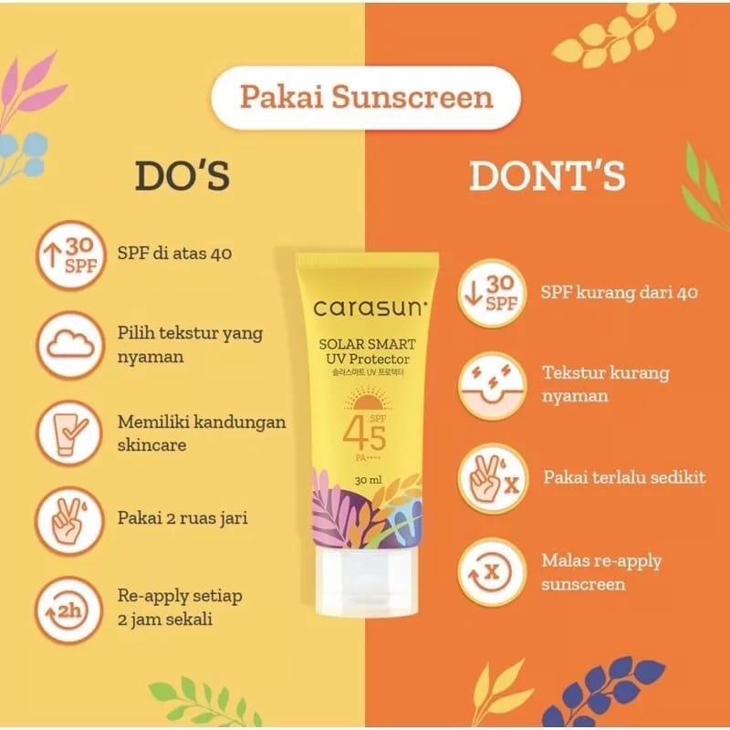 CARASUN SOLAR SMART UV PROTECTION SPF 45 PA +++ 70 ML Sunblock Facial 2