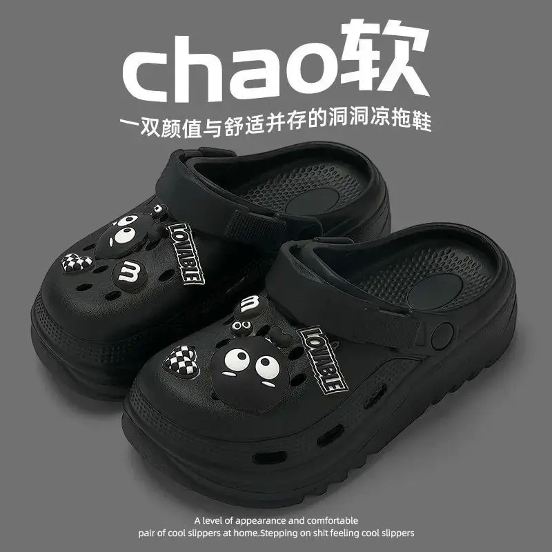 Chân Trượt, Đế Mềm, Không Trơn Trượt, Thoáng Khí, Thích Hợp Cho Mùa Hè, Dép Lê Cặp Đôi, Dành Cho Nữ, Có Thể Đeo Ngoài Trời, Phong Cách Sinh Viên Ins, Có Lỗ Thông Hơi 5
