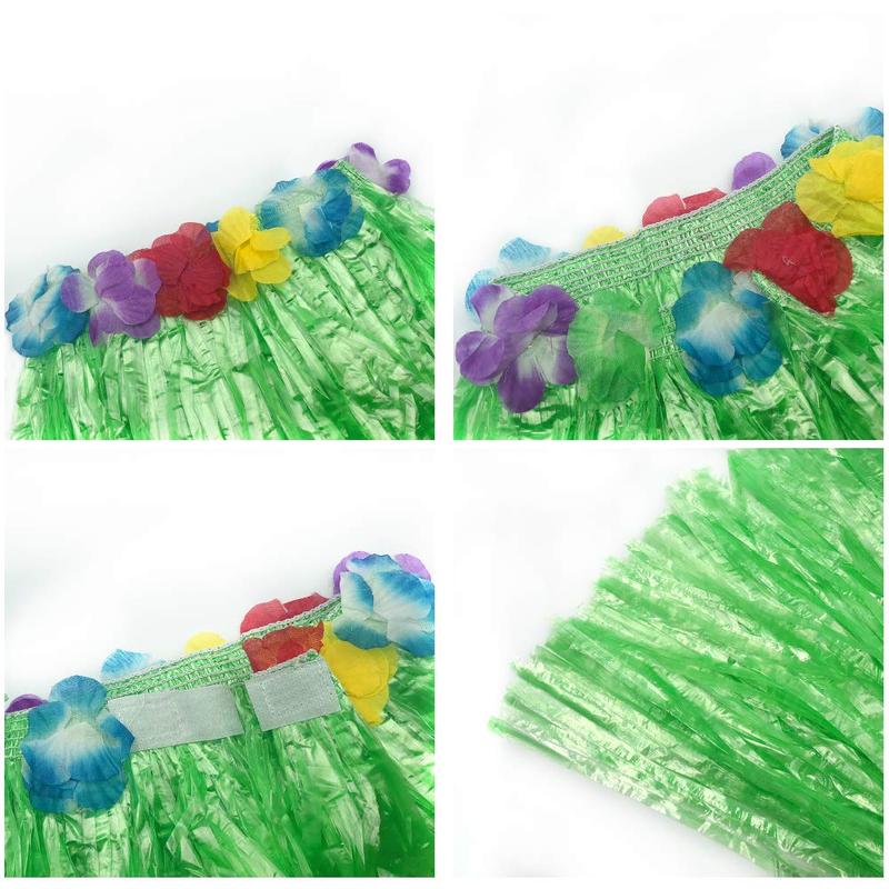 Colorful Hawaiian Grass Skirt Decoration, Tropical Beach Party Supplies, Party Decoration Supplies for Birthday & Holiday, Gifts 5