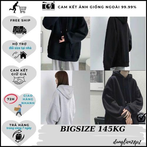 Áo khoác hoodie big size nam nữ có size  140kg  from to nón rộng bản nâng cấp mới nhất cho các bạn mọi lứa tuổi Top Menswear Dài tay Tay Dài
