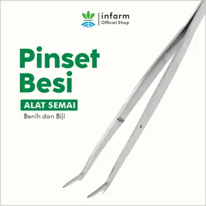 INFARM - Pinset Besi Semai  Hidroponik Pinset Besi Serbaguna Hidroponik | Pinset Stainless Premium untuk Semai Benih, Pinset Tanaman, Alat Hidroponik Praktis, Pinset Serbaguna Presisi untuk Berkebun & Pertanian, Alat Semai Pinset Anti Karat Tahan Lama