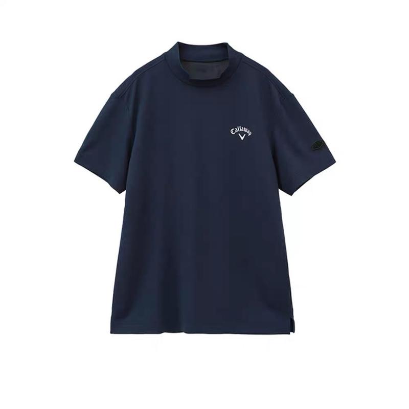 Men's Golf Clothing Stand Collar Golf T-Shirt Quick Dry Sweat Breathable Short Sleeve Custom Golf Jersey 2