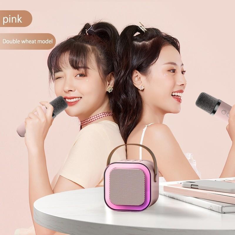 Product Introduction of K12 Portable Mini Karaoke Machine Set, Wireless Microphone And Speakers, Perfect For Camping, Parties And Christmas Gifts, High Quality Sound, Easy To Carry Equipment Bluetooth Audio Mobile 8