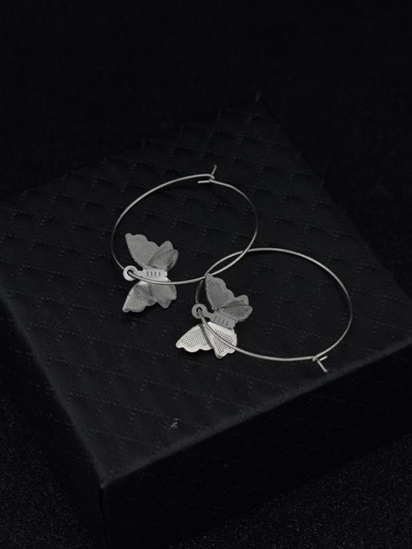 Butterfly Design Earrings, Fashionable Jewelry for Women & Girls, Trendy All-match & Exquisite Jewelry for Birthday Gift 4