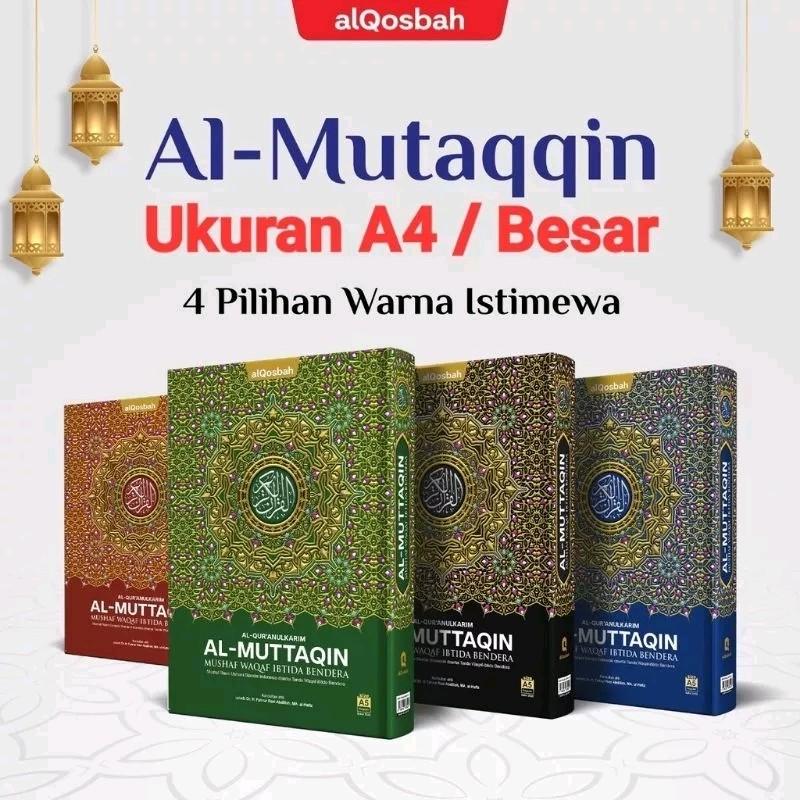 Mushaf Al Muttaqin Non Terjemah Waqof Ibtida' Bendera Warna A4 / Rasm Usmani Standar Indonesia - Alqosbah 0