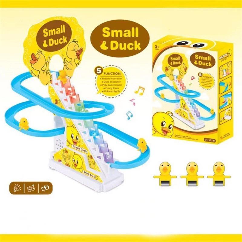 Đồ chơi cầu trượt Vịt vàng leo cầu thang với âm thanh vui nhộn + Đèn nháy đẹp mắt combo cầu trượt vịt cho bé ( Không kèm pin) Voi