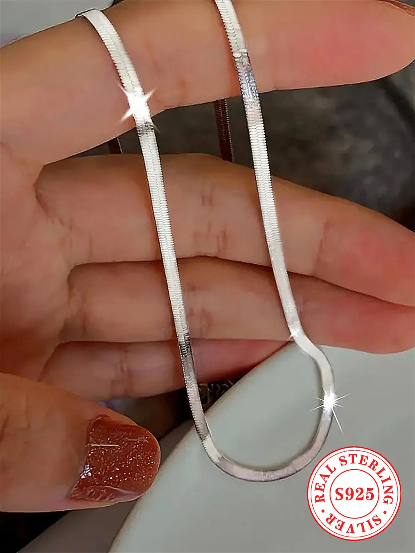 925 Sterling Silver Necklace for Women & Girls, Fashion Jewelry for Party, Daily Decor, Trendy All-match & Exquisite Jewelry for Birthday Gift