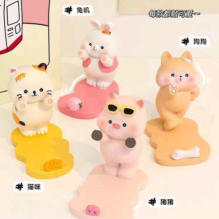 Kệ Đỡ Điện Thoại Cute Dễ Thương Hình Con Thỏ Con Lợn Decor Nhà Xinh Phụ Kiện