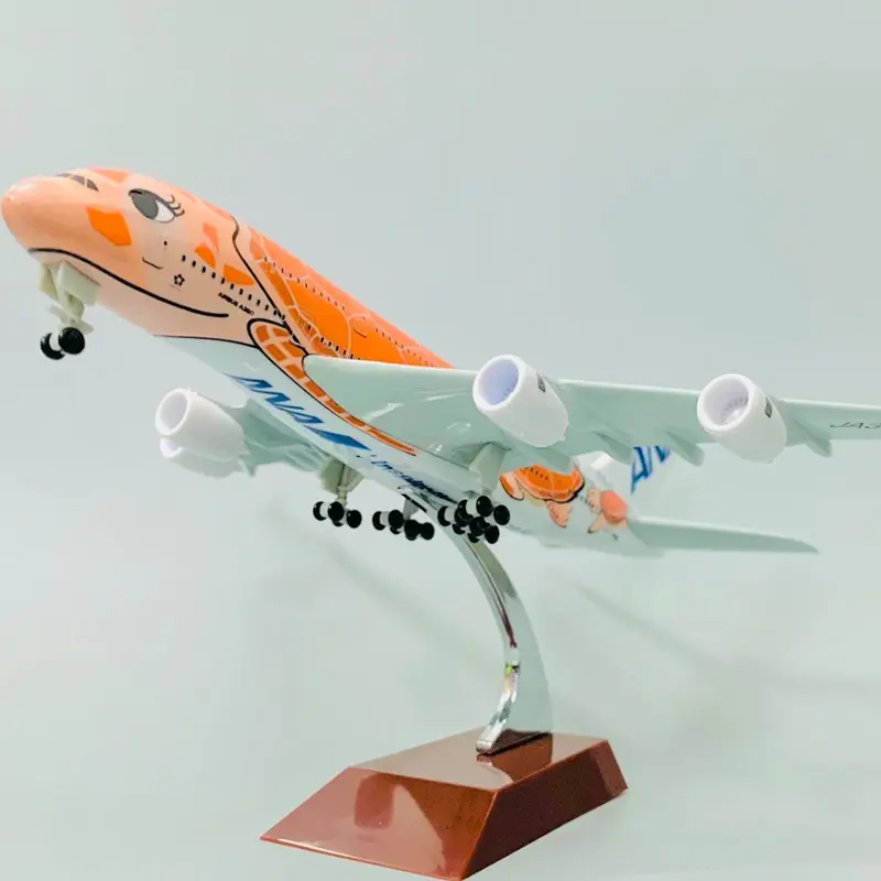 Máy Bay Mô Hình Airbus A380-800 ANA Flying Honu 20cm 0