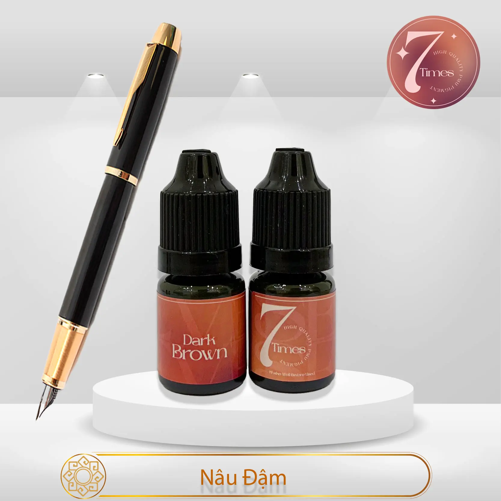 Mực bút 7TIMES Nâu Đậm (DarkBrown Ink)