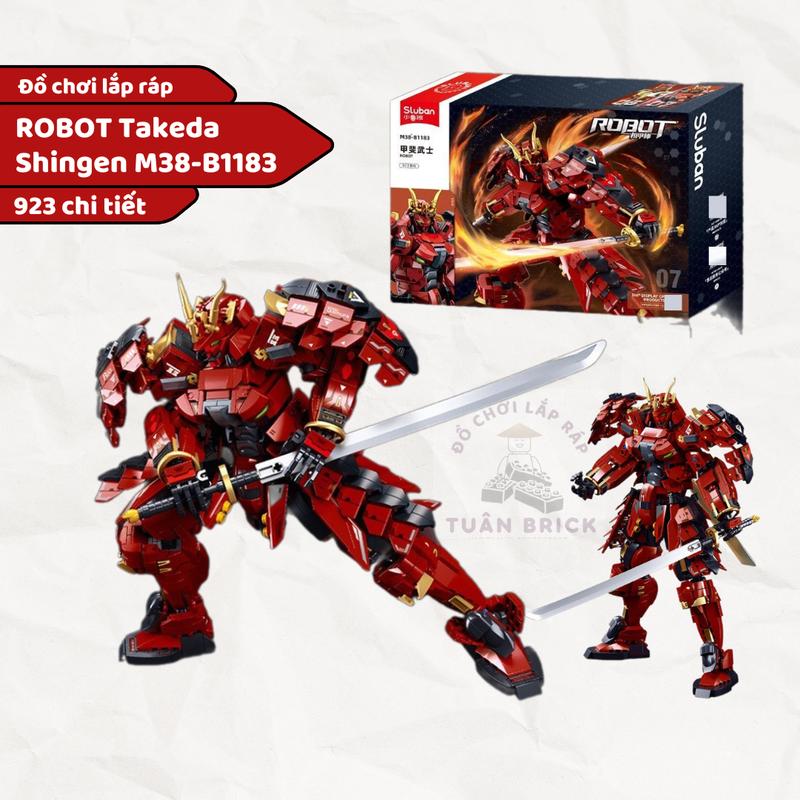 (Tặng 1 mini ngẫu nhiên) Bộ đồ chơi lắp ráp Tháo Lắp mô hình Robot Takeda Shingen Sluban B1183