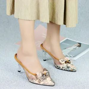 Sandal YD 07 Heels Wanita Square Toe Hak 7 Cm Ujung Lancip Non Slip Karet Shoes Sendal