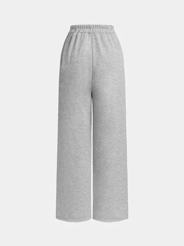 YOZY Women's Solid Asymmetrical Neck Sweatshirt & Elastic Waist Pants Two-piece Set, Casual Long Sleeve Pullover & Pocket Trousers for Fall & Winter, Women's Clothes for Daily Wear 6