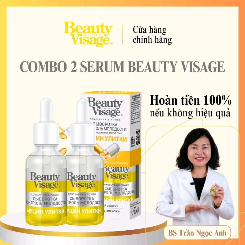 Combo 2 Serum Trẻ Hóa Beauty Visage - Hỗ Trợ Cải Thiện Nếp Nhăn 0