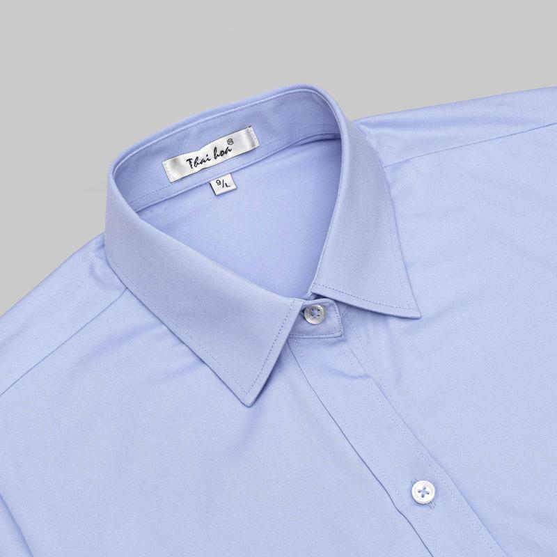 Áo sơ mi dài tay 993 form regular fit chất liệu sợi tre nhiều màu (vải trơn không họa tiết) Thái Hòa 23ASM-993 Nam Menswear Shirt Có Cổ 6