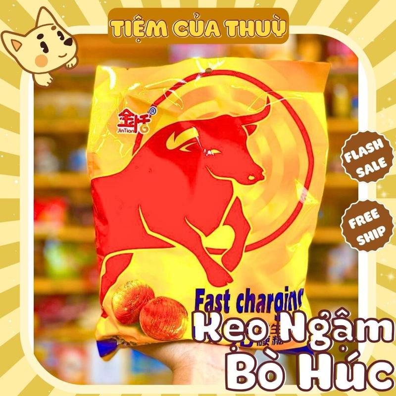 Kẹo Tăng Lực Bò Húc Gói 320G ~95 Viên Kẹo Bò Húc Redbull Nội Địa Tiệm ăn vặt Thuỳ Bùi