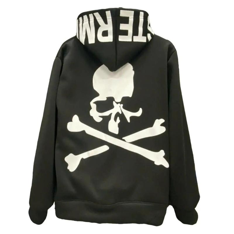 ÁO HOODEI HOẠ TIẾT HÌNH ĐẦU LÂU TRƯỚC VÀ SAU Nam Menswear Dài Tay Tay Dài Dây Rút Có Túi áo  hoodie áo  hoodie dsq áo  hoodie zip khoác đen Nhung áo  hydrogen Kem Heo áo  philipp