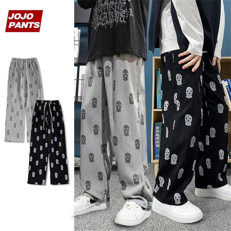 Quần Ống Rộng Cho Nam thời trang Phong Cách Hàn Quốc Quần thun baggy quần dài Quần Nhung Tăm Nam Menswear Pants chỉ giặt tay xxl