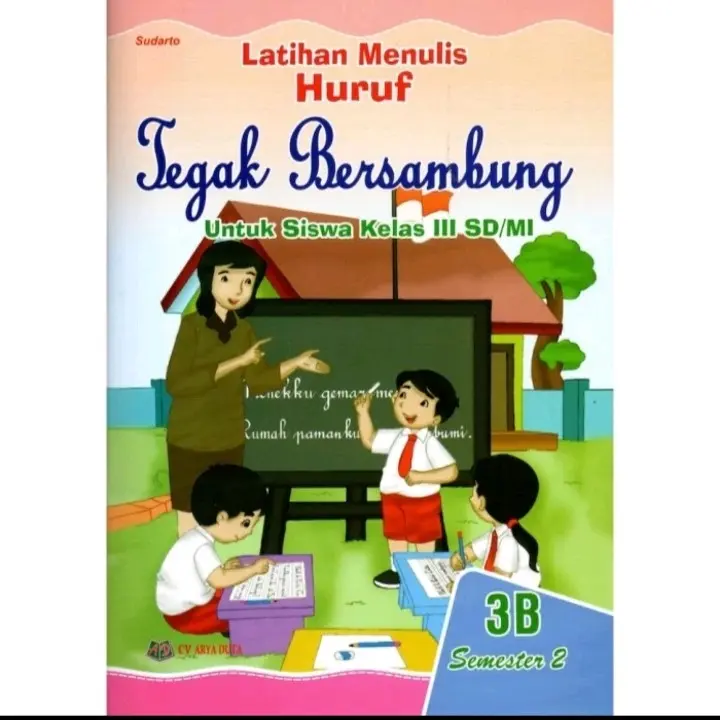 harga satuan buku latihan menulis huruf Tegak bersambung untuk kelas 1,2,3 semester 1 dan 2 penerbit Arya duta 6