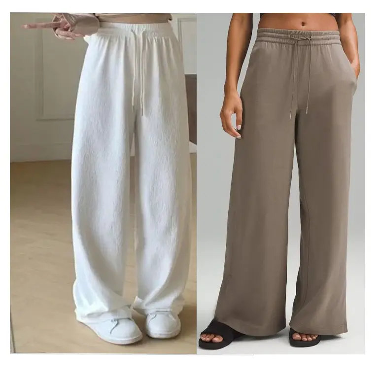 WIDELEG PANTS, PHILIPPINE MADE, 1 SIZE FREESIZE, 39 INCHES LONG, MINI TERRY COTTON FABRIC, 2 SIDE POCKETS, FASHION, PANTS, CHEAP, MURA, THICK